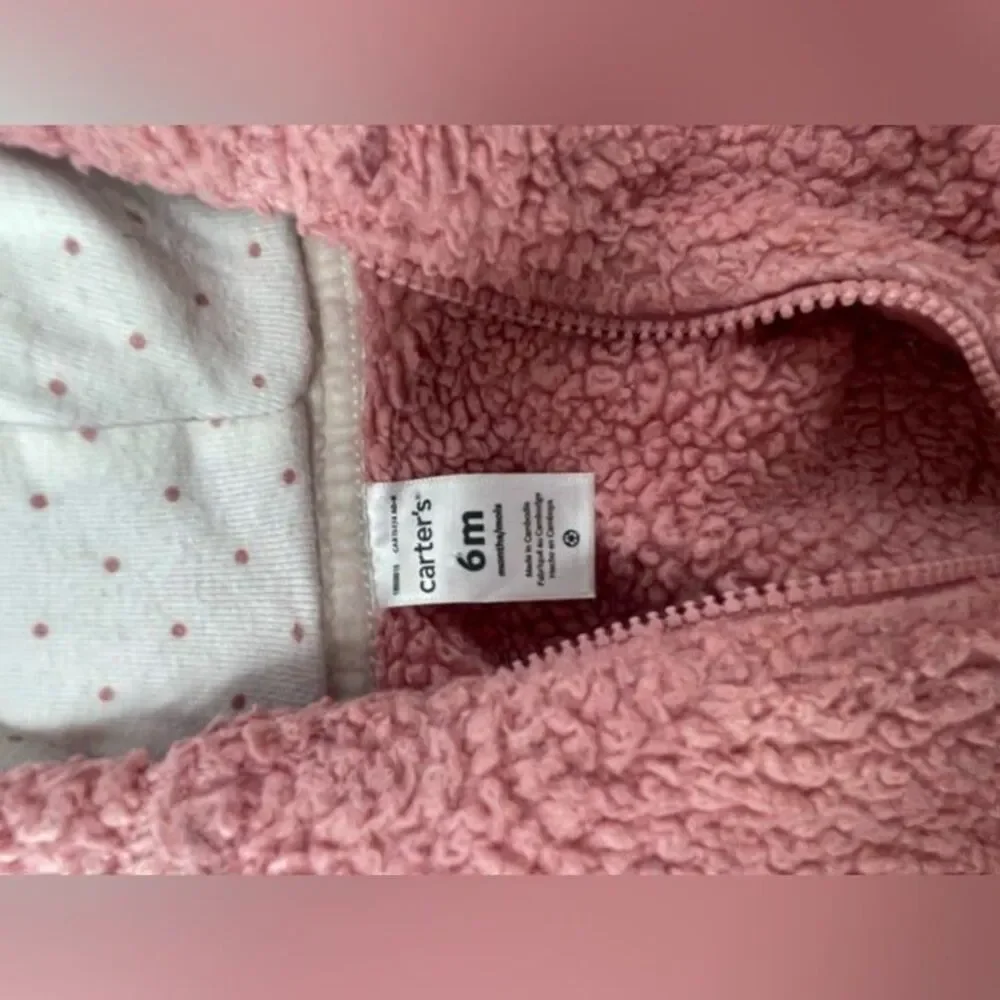 Carters infant‎ fuzzy pink jacket 6 months